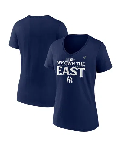Fanatics Women's Navy New York Yankees Al East Division Champions Plus Size Locker Room T-shirt