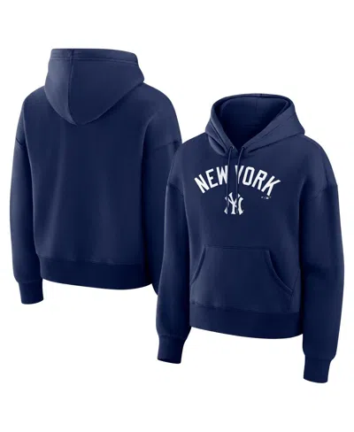 Fanatics Women's Navy New York Yankees Lockup Legacy Fleece Hoodie In Blue