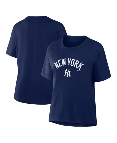 Fanatics Women's Navy New York Yankees Lockup Legacy T-shirt In Blue