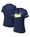 Fanatics Women's Navy Notre Dame Fighting Irish Plus Size Overtime Readiness Lace-up T-shirt In Blue