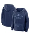 Fanatics Women's Navy Seattle Seahawks Oversized Raglan Gridiron Hoodie In Blue