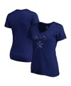 Fanatics Women's Navy Toronto Maple Leaf's Total Shine V-neck T-shirt In Blue