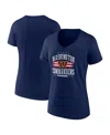 Fanatics Women's Navy Washington Commanders Americana V-neck T-shirt In Navy