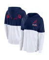 Fanatics Women's Navy/white Atlanta Braves Backup Option Pullover Hoodie In Blue