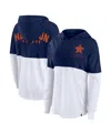 Fanatics Women's Navy/white Houston Astros Backup Option Pullover Hoodie In Navy,white