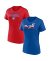 Fanatics Women's Red/navy St. Louis Cardinals Risk Combo Pack T-shirt In Red,navy