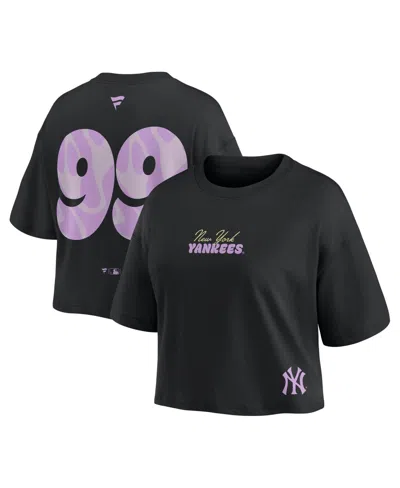 Fanatics Women's New York Yankees Aaron Judge Cropped T-shirt In Black
