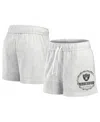 Fanatics Women's Oatmeal Las Vegas Raiders Vintage Badge Shorts
