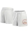 Fanatics Women's Oatmeal Texas Longhorns Win Badge Shorts In Oatmeal,white