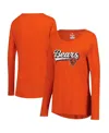 Fanatics Women's Orange Chicago Bears Tail Sweep Long Sleeve T-shirt In Orange