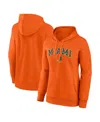 Fanatics Women's Orange Miami Hurricanes Evergreen Campus Pullover Hoodie In Orange