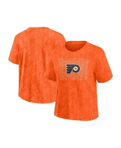 Fanatics Women's Orange Philadelphia Flyers Faded Wash T-shirt