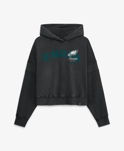 Fanatics Women's Philadelphia Eagles Counter Run French-terry Oversized Pullover Hoodie In Black