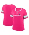 Fanatics Women's Pink Dallas Cowboys Redzone Draw Play Athena Lace-up T-shirt In Pink