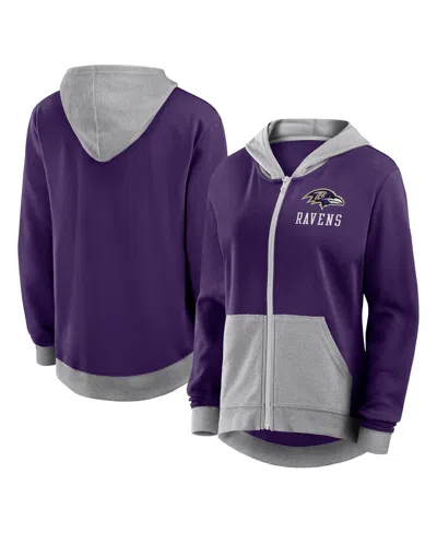Fanatics Women's Purple Baltimore Ravens Hit It Full-zip Hoodie