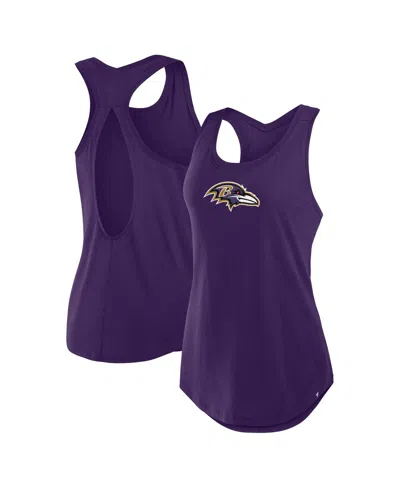 Fanatics Women's Purple Baltimore Ravens Iron Fan Tank Top