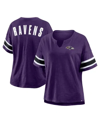 Fanatics Women's Purple Baltimore Ravens Redzone Curl Route T-shirt