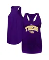 Fanatics Women's Purple Lsu Tigers Plus Size Arch Tank Top In Purple