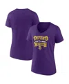 Fanatics Women's Purple Minnesota Vikings Back Home Again V-neck T-shirt In Purple