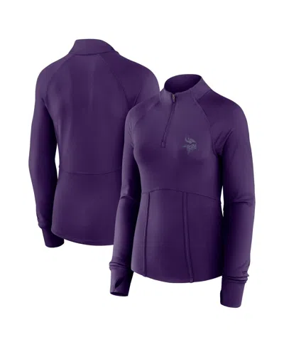 Fanatics Women's Purple Minnesota Vikings Elements Raglan Quarter-zip Jacket