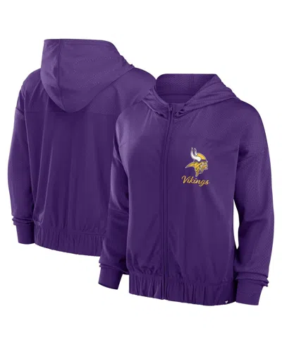 Fanatics Women's Purple Minnesota Vikings Script Lock Full-zip Hoodie