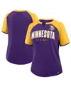 Fanatics Women's Purple/gold Minnesota Vikings Height Advantage T-shirt In Multi