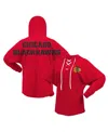Fanatics Women's Red Chicago Blackhawks Jersey Lace-up V-neck Long Sleeve Hoodie T-shirt In Red