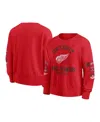 Fanatics Women's Red Detroit Red Wings Go Team Pullover Sweatshirt In Red
