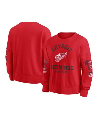 Fanatics Women's Red Detroit Red Wings Go Team Pullover Sweatshirt