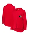 Fanatics Women's Red Georgia Bulldogs Plus Size Button-up Shacket In Red