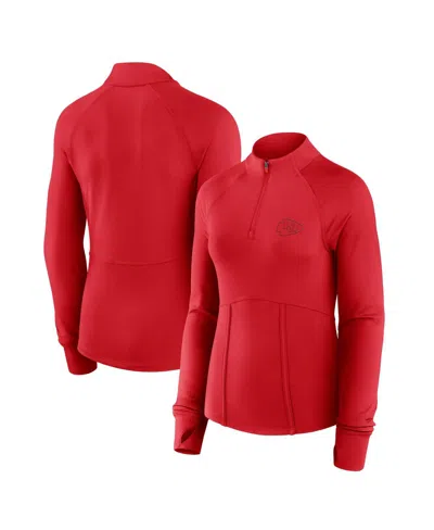 Fanatics Women's Red Kansas City Chiefs Elements Quarter-zip Jacket