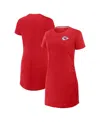 Fanatics Women's Red Kansas City Chiefs Level Up Relaxed Fit Drape Dress In Red