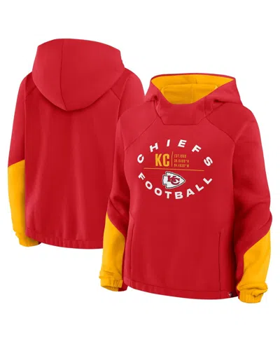 Fanatics Women's Red Kansas City Chiefs Oversizedâ Redzone Bubble Screen Pullover Hoodie