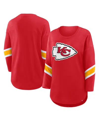 Fanatics Women's Red Kansas City Chiefs Redzone 3/4-sleeve T-shirt