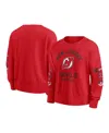 Fanatics Women's Red New Jersey Devils Go Team Pullover Sweatshirt In Red