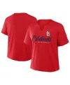 Fanatics Women's Red St. Louis Cardinals Fan Fave Stadium Slub Boxy T-shirt In Red