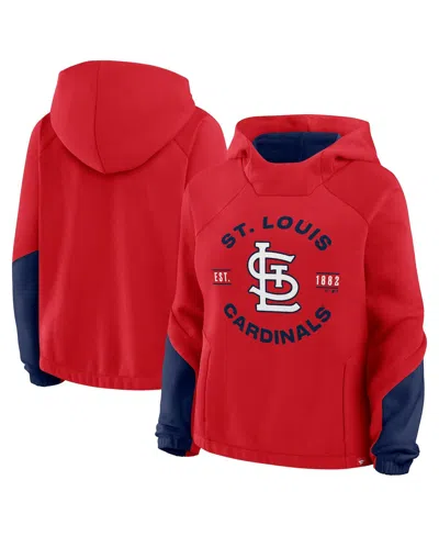Fanatics Women's Red St. Louis Cardinals Oversized Time To Win Pullover Hoodie