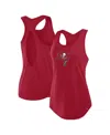 Fanatics Women's Red Tampa Bay Buccaneers Iron Fan Tank Top In Red
