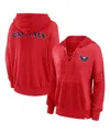 Fanatics Women's Red Washington Capitals Breakout Lace-up Pullover Hoodie