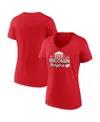 Fanatics Women's Red Wisconsin Badgers Fundamentals Region Draw T-shirt In Red