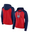 Fanatics Women's Red/navy New England Revolution Instep Pullover Hoodie In Red,navy