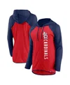 Fanatics Women's Red/navy St. Louis Cardinals Forever Fan Full-zip Hoodie Jacket In Red,navy