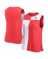 Fanatics Women's Red/white Philadelphia Phillies Color-block Tank Top In Red,white