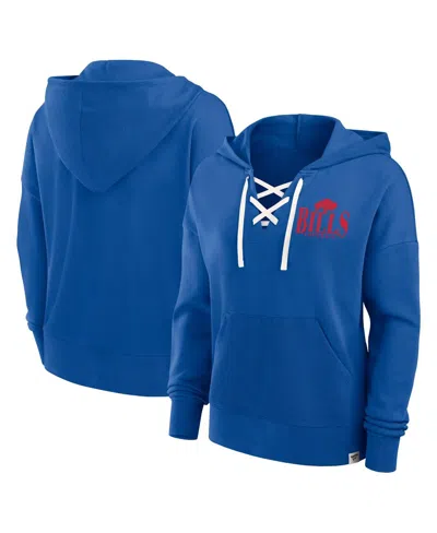 Fanatics Women's Royal Buffalo Bills Blitz Left Lace-up Pullover Hoodie