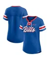 Fanatics Women's Royal Buffalo Bills Iconic Bling Athena Lace-up V-neck T-shirt In Royal