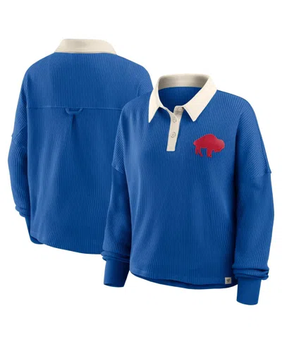 Fanatics Women's Royal Buffalo Bills Oversized Hometown Premium Thermal Long Sleeve Shirt In Blue