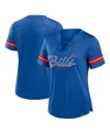 Fanatics Women's Royal Buffalo Bills Play Script Lace-up T-shirt In Royal