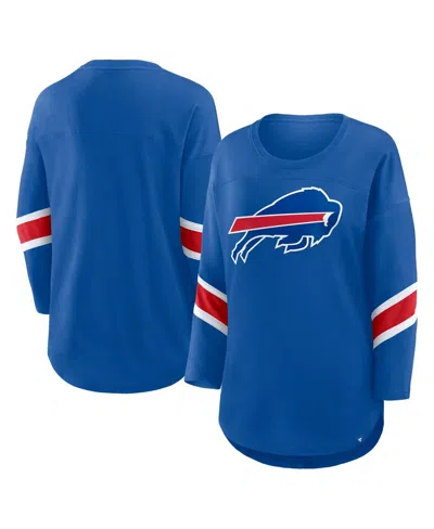 Fanatics Women's Royal Buffalo Bills Redzone 3/4-sleeve T-shirt In Blue