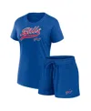 Fanatics Women's Royal Buffalo Bills Start To Finish T-shirt Shorts Combo Pack In Royal