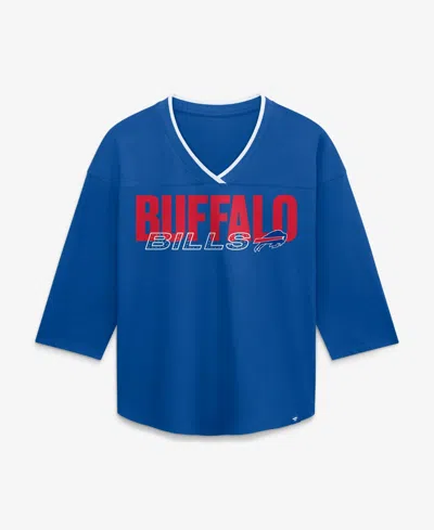 Fanatics Women's Royal Buffalo Bills Team First Deceptive Juke 3/4-sleeve V-neck T-shirt In Blue